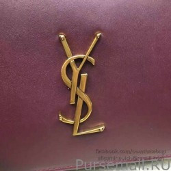 AAA+ YSL Saint Laurent Dylan Burgundy Calfskin Cross-body Bag 377827