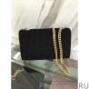 Best Yves Saint Laurent Black Suede Monogram Tassel Bag Y221240