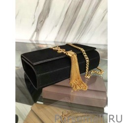 Best Yves Saint Laurent Black Suede Monogram Tassel Bag Y221240