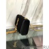 Best Yves Saint Laurent Black Suede Monogram Tassel Bag Y221240