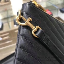 Best Saint Laurent Clutch Bag Black with Gold Hardware