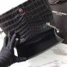 Top Quality Saint Laurent Medium Kate Monogram Crocodile Leather Shoulder Bag Black