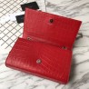 Replica Saint Laurent Medium Kate Monogram Crocodile Leather Shoulder Bag Red