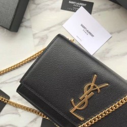 Best YSL Saint Lauren Classic Medium Kate Monogram Satchel Black