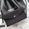 High YSL Saint Laurent Bucket Teddy Drawstring Bag Black