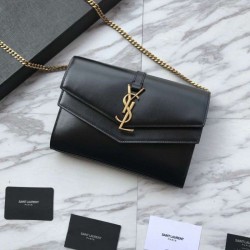 1:1 Mirror YSL Saint Laurent Cassandra Bag With Monogram Slider Black