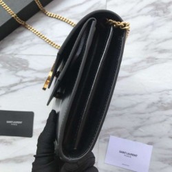 Top Quality YSL Saint Laurent Cassandra Bag With Monogram Slider Black