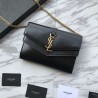 Top Quality YSL Saint Laurent Cassandra Bag With Monogram Slider Black