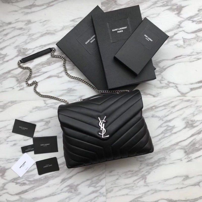 Top YSL Saint Laurent Classic Large Envelope Bag Silver Hardware