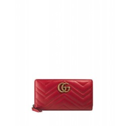 Perfect GG Marmont Matelasse Leather Zip-Around Wallet 443123 Red