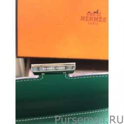 Cheap Hermes Constance Long Wallet In Malachite Epsom Leather