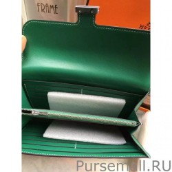 Cheap Hermes Constance Long Wallet In Malachite Epsom Leather