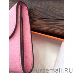 Perfect Hermes Constance Long Wallet In Pink Epsom Leather