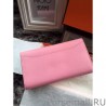 Perfect Hermes Constance Long Wallet In Pink Epsom Leather