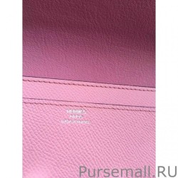 Perfect Hermes Constance Long Wallet In Pink Epsom Leather