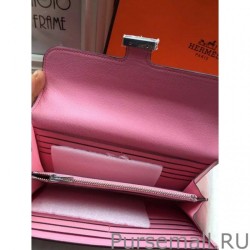 Perfect Hermes Constance Long Wallet In Pink Epsom Leather