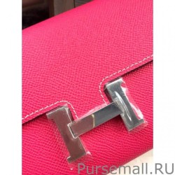 Inspired Hermes Constance Long Wallet In Red Epsom Leather