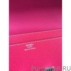 Inspired Hermes Constance Long Wallet In Red Epsom Leather