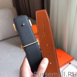 Inspired Hermes Constance 2 Belt Buckle Gold/Noir Swift 42MM Strap