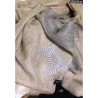 Knockoff Cashmere Long Scarves Embroidery Logo Gray