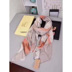 Best Check Modal Cashmere and Silk Scarf Apricot