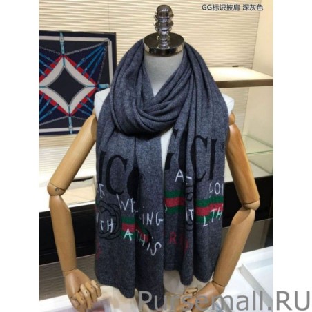 Top Classic GG Shawl 70 x 180 Gray