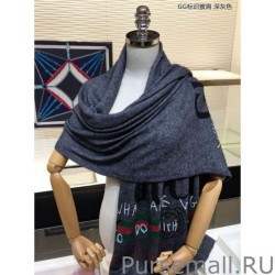 Top Classic GG Shawl 70 x 180 Gray