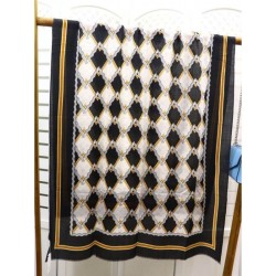 Replicas Classic GG wool Jacquard Scarf 100 x 200 Black