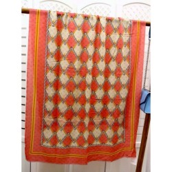 AAA+ Classic GG wool Jacquard Scarf 100 x 200 Orange