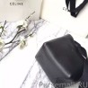 Knockoff Celine Small Sangle Seau Bag In Black Grained Leather