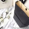 Knockoff Celine Small Sangle Seau Bag In Black Grained Leather