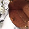 Copy Celine Small Sangle Seau Bag In Brown Calfskin