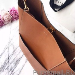 Copy Celine Small Sangle Seau Bag In Brown Calfskin