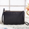 UK Celine Small Trio Crossbody Bag In Black Calfskin