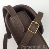 Replicas Celine Small Trotteur Bag In Khaki Grained Calfskin