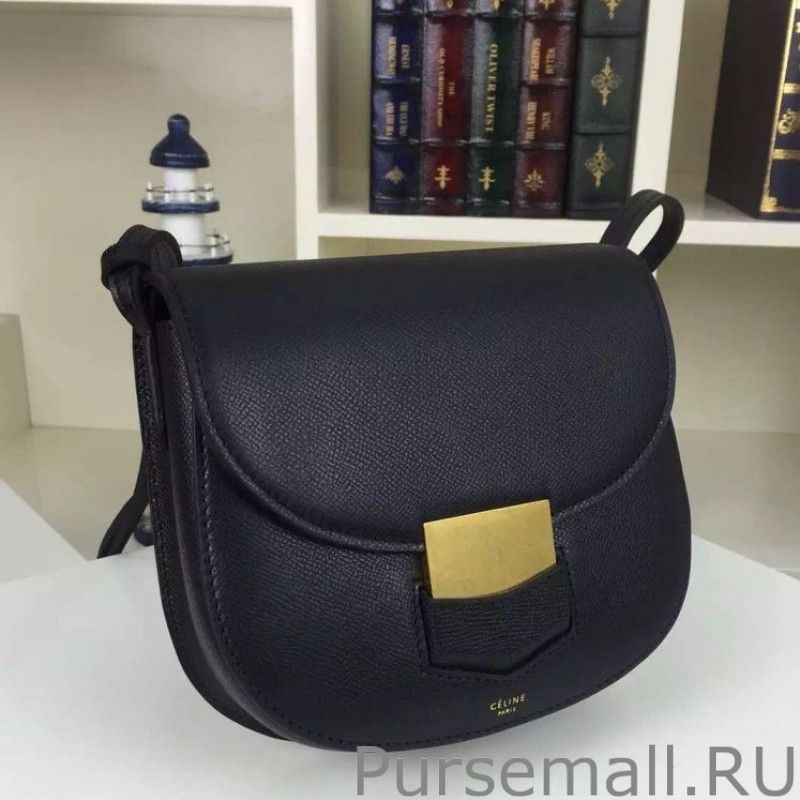 Wholesale Celine Trotteur Small Bag In Black Epsom Leather