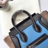 Replica Celine Mini Luggage Bag In Multicolour Calfskin Cyan