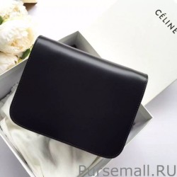 Fashion Celine Medium Classic Box Bag In Black Spazzolato Calfskin