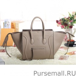 7 Star Celine Medium Phantom Bag In Grey Drummed Leather