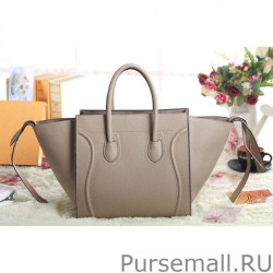 7 Star Celine Medium Phantom Bag In Grey Drummed Leather