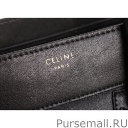 Best Celine Micro Luggage Bag In Black Calfskin
