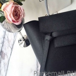 Fashion Celine Mini Belt Tote Bag In Black Epsom Leather