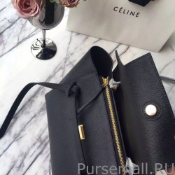 Fashion Celine Mini Belt Tote Bag In Black Epsom Leather