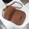 1:1 Mirror Celine Small Trotteur Bag In Brown Grained Calfskin