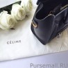 Inspired Celine Nano Luggage Bag In Black Goatskin Leather