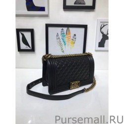 Fashion Boy Classic Flap Bag A67086 Black Lambskin Leather