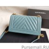 Replica Boy Classic Flap Bag A67086 Blue Lambskin