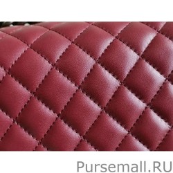 Perfect Boy Classic Flap Bag A67086 Burgundy Lambskin Leather
