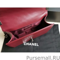Perfect Boy Classic Flap Bag A67086 Burgundy Lambskin Leather
