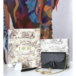 Best Christian Dior Saddle Woc Chain Bag M5620 Black